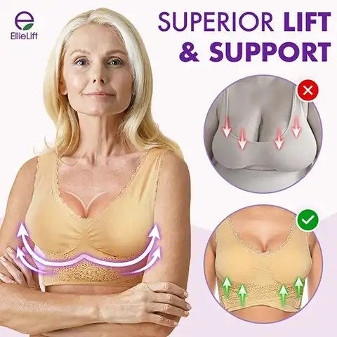 EllieLift – LAST DAY 70% OFF – Comfy Corset Bra Front Cross Side Buckle Lace Bras
